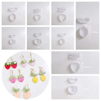 0.4mm рязане устата плодове форма модел полимерна глина мухъл DIY обеци бижута висулка декоративен материал глина режещ инструмент