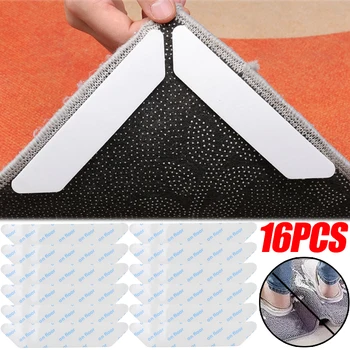1/16PCS килим неплъзгащи се стикери за многократна употреба подова подложка килим фиксирани стикери самозалепващи се подови килими постелки фиксирани кръпка инструмент за баня