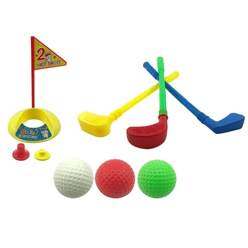 10Pcs / Set Комплект за обучение на голф топка Вътрешна тренировка на открито Практика за обучение на деца Детска практика за сигурност Играчки Детски подаръци