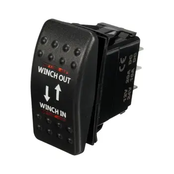 12V 20A In Out ON-OFF-ON Rocker Switch 7 пинов LED