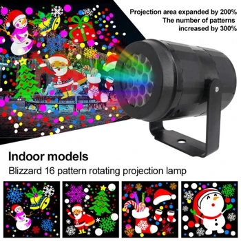 16 Модели Коледен лазерен проектор с висока яркост Външна светлина за Коледна новогодишна сцена Par Disco Декорация за домашно парти