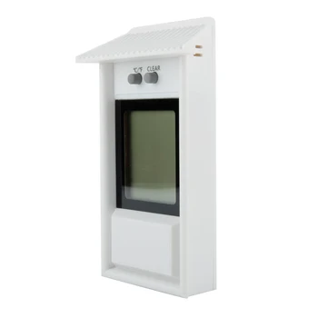 1PCS Черно-бял пластмасов термометър цифров термометър дисплей Макс Мин оранжерия градина вътрешен открит стена стая