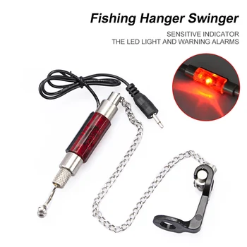 1Pcs риболов ухапване аларма верига закачалка индикатор шаран ухапване камбана LED светлина прът съвет риболов индикатор стандартен щепсел аларма