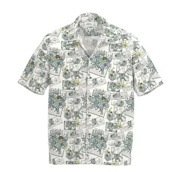 2023 Нова хавайска риза Лятна риза с копчета Карикатура модел Случайни Cool Holiday за мъже & Жени 3D Всички над отпечатани модни върхове