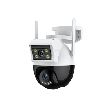 2MP 1080P Yoosee APP Dual Lens Пълноцветен безжичен PTZ IP куполна камера AI хуманоидно откриване Домашна сигурност CCTV бебешки монитор