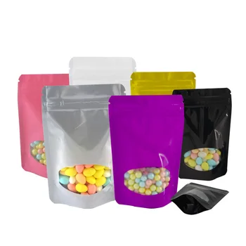 3.5G 8.5x13cm алуминиево фолио за многократна употреба бонбони подправка прах торбичка Ziplock чанта за съхранение цип хранителни торбички водоустойчив Mylar чанти