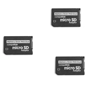 3X памет стик Pro Duo адаптер, Micro-SD / Micro-SDHC TF карта към памет стик MS Pro Duo карта за Sony PSP карта адаптер
