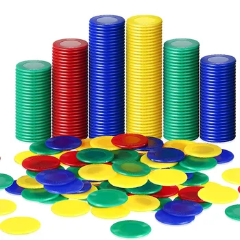 400 парчета пластмасови покер чипове игра чипове 4 цвята брояч карта за игра броене бинго игра чипове карта, 4