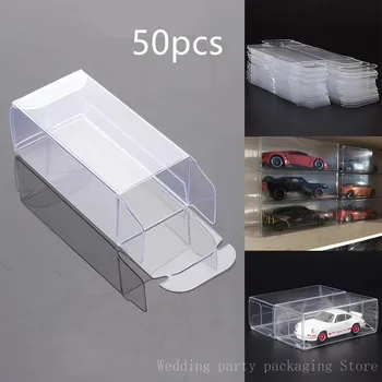 50 бр. 50x60x122mm PVC Clear Toy Car Модел 1: 64 / 1: 43 Прахоустойчива кутия за защита на дисплея