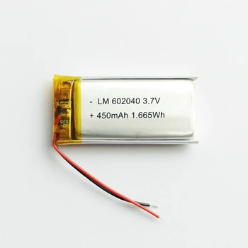 602040 450mAh литиево-полимерна акумулаторна батерия за таблетен компютър LED светлина високоговорител литиево-йонна батерия