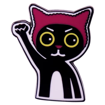 A3068 Карикатура котка коте сладък брошка за дрехи емайл щифт ревера щифтове за раница аниме животни значки бижута аксесоари