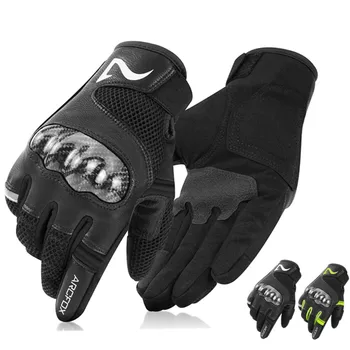 ARCFOX Кожени мотоциклетни ръкавици за KTM Harley Carbon Hard Shell Защитни съоръжения Езда Motorcross Guantes мъже офроуд Luvas