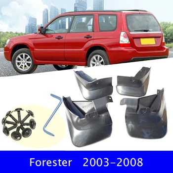 Car 4Pcs черна кал клапи пръски предпазители калници калник за Subaru Forester 2003-2008