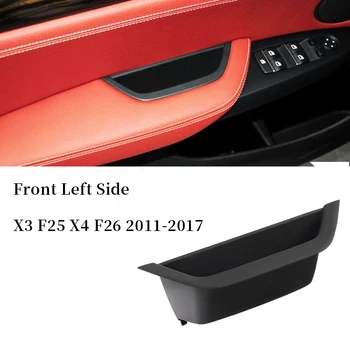Car Auto Интериор Вътрешна дръжка на вратата Pull Trim Съвместим за-BMW F25 F26 X3 X4 2011-2017, предна лява страна