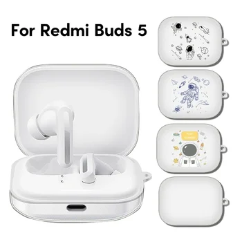 Clear TPU защитен калъф за Redmi пъпки 5 слушалки Пълно покритие покритие с водоустойчивост и прахоустойчив дизайн
