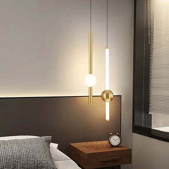 Creative спалня висулка лампа висок клас злато за фон стена лампа нощни висулка светлини LED вътрешен висулка висящи светлина