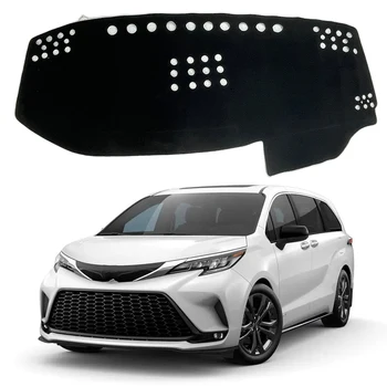 Dash Board Mat Sun Protector Pad за Toyota Sienna 2015-2020 2017 Черно вътрешно табло за кола Аксесоари за килими с ляв волан