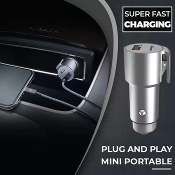 Dual USB зарядно за кола Преносим мобилен телефон Адаптер за бързо зареждане Аксесоари за кола