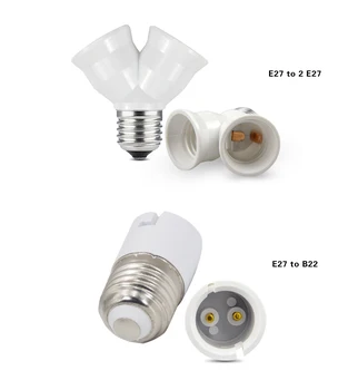 E27 1PCS лампа база лампа притежателя конвертор гнездо адаптер за E14 G9 E12 B22 G4 MR16 GU10 LED царевица крушка светлина