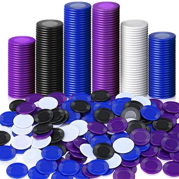 ELOS-400 парчета пластмасови покер чипове игра чипове 4 цвята брояч карта за игра броене бинго игра чипове карта