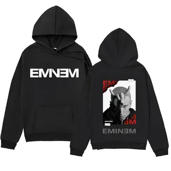 Eminem Music Album World Tour Graphic Hoodies Мъже Жени Мода Хип-хоп Пънк Рок Hoodie Реколта извънгабаритни суитчър Streetwear