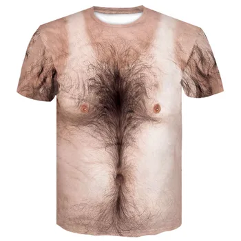 Funny Simulation Muscle T Shirt for Men 3D принтирани тениски Summer O Neck ropa Къс ръкав Harajuku Fashion Hip Hop Tops Tees