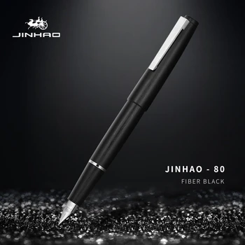 Jinhao 80 серия влакна черен фонтан писалка елегантен дизайн екстра фин писец за писане подпис офис училище F7124