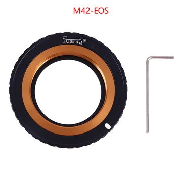 M42-EOS адаптер за обектив Метален пръстен за Canon EF 5DIII 5DII 5D 6D 7D 60D Регулируем свързващ пръстен за обектив за Canon EOS DSLR