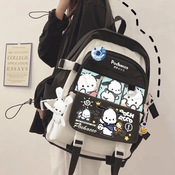 NEW Аниме Sanrio плюшени играчки Cinnamoroll раница момиче момче черно синьо ученическа чанта Kawaii студент училище чанта компютър подарък