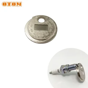 OTOM 1 бр. Запалителна запалителна свещ Габарит Инструмент за измерване на калибър Тип монета 0.6-2.4mm Обхват Стоманени Feeler Универсални аксесоари