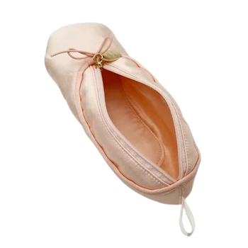 Pink Ballet Shoe Satins Студентска чанта за молив Многофункционална козметика