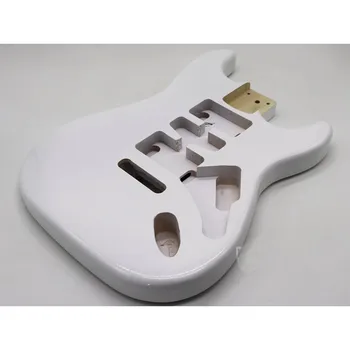 ST бяла китара барел тяло топола полузавършена електрическа китара ST тяло бяло полузавършен DIY модификация на тялото