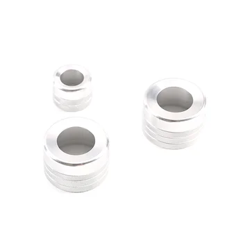 Silver Климатик Копче Аудио сила на звука Tune бутон Trim капак пръстен за BMW X5 X6 E70 E71 F15 F16 2014-2018