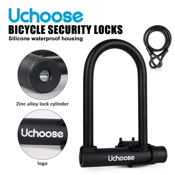 U-образна велосипедна и мотоциклетна брава против кражба Удобни аксесоари за езда Сигурност заключване, подсилено с ключ против кражба заключване