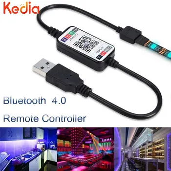 USB кабел 4.0 Мини безжичен димер Регулиране на яркостта Led лента светлина контролер Rgb Led лента светлина димер 5-24v