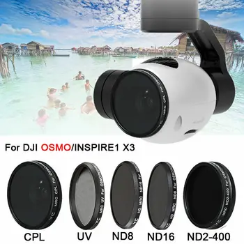 UV CPL ND2-400 ND8 ND16 обектив филтър за DJI OSMO X3 ръчен стабилизатор на кардана Inspire 1 аксесоар за резервни части за обектив на дрон камера