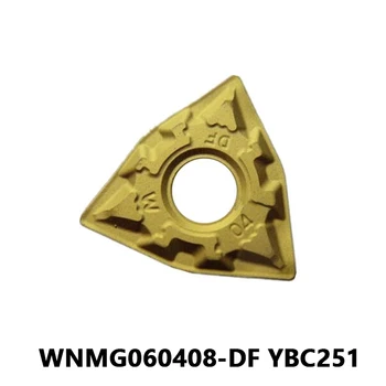 WNMG060408-DF YBC251 CNC струг инструмент Кътър WNMG 060408 DF машина Струговане инструмент карбидни вложки за обработка на стомана