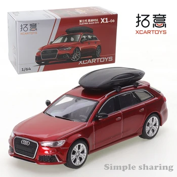 XCARTOYS 1/64 миниатюрна алуминиева автомобилна играчка Audi RS6 C7 металик червен метален лят автомобил модел превозно средство играчки за деца колекционерски