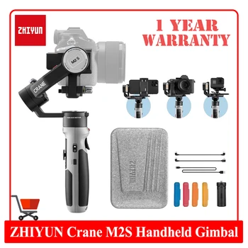 ZHIYUN Crane M2S 3-осни ръчни безогледални фотоапарати Стабилизатор на кардана за Sony Canon Gopro Action Camera Smartphone iPhone 14