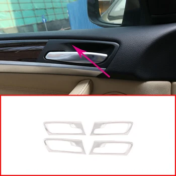 Аксесоари за кола Интериор вътрешна врата дръжка декорация защита рамка стикер неръждаема стомана за BMW X5 E70 X6 E71 2008-2013