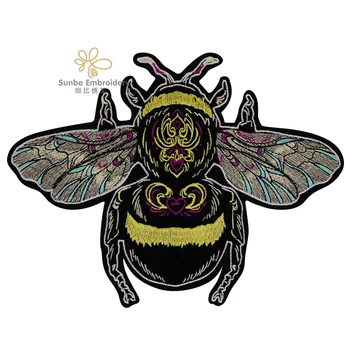 Бродерия Пчелни лепенки желязо върху лепенки насекоми стикери за яке декоративни значки аксесоари