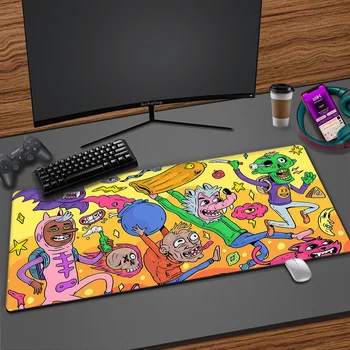 Геймърска подложка за мишка Графити Арт HD печат Голяма подложка за мишка XXL Проста подложка за бюро за геймър Декорация на работния плот Lock Edge Big Mause Mats