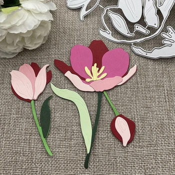Декорация на цветя Метални рязане умира шаблони за DIY Scrapbooking Декоративни занаятчийски Die рязане шаблон мухъл