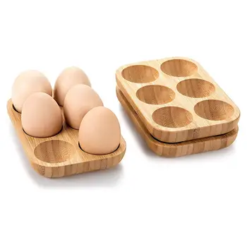 Държач за яйца Двуредов яйчен органайзер Rack за домакински хладилник Настолна