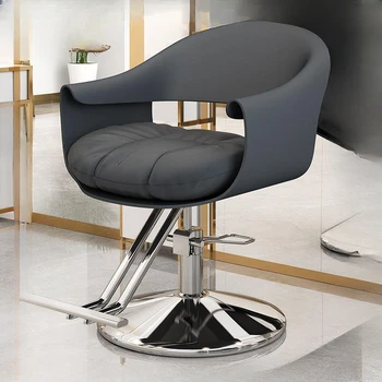Ергономични бръснарски столове лицеви метални удобни естетически наклонени грим бръснарски стол въртящ се Silla De Barbero салон оборудване