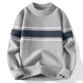 Есен 2023 и Winte мъже в корейски стил Висококачествен сгъстен пуловер Мъжка мода Топли пуловери Мъжки вълнени пуловери мъжки M-XXXL