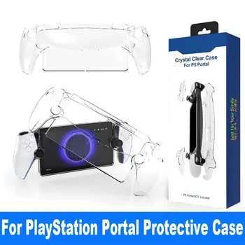 За PlayStation Portal Handheld конзола случай удароустойчив сплит капак прозрачен твърд компютър защитна обвивка игра аксесоари