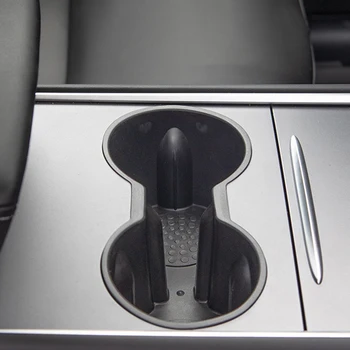 За Tesla Модел 3 Y 1x кутия за съхранение Кръгла държач за чаша за вода Кутия за съхранение на напитки 184 * 86 * 75 мм Част за електрическо превозно средство