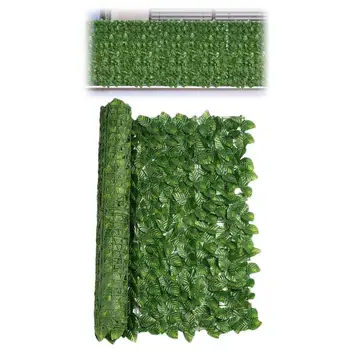 Зелена изкуствена ролка за жив плет от бръшлян за защита на поверителността Изкуствена градинска ограда Скрининг Външен вътрешен дом Балкон Озеленяване