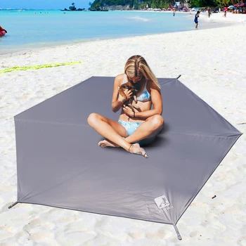 Издръжлив плаж подложка сгъсти пикник мат водоустойчив къмпинг бреза осмоъгълна палатка мат слънце балдахин земята лист за туризъм пътуване плаж